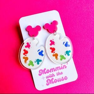 NWT Disney Mickey Mouse Artist Palette Earrings
